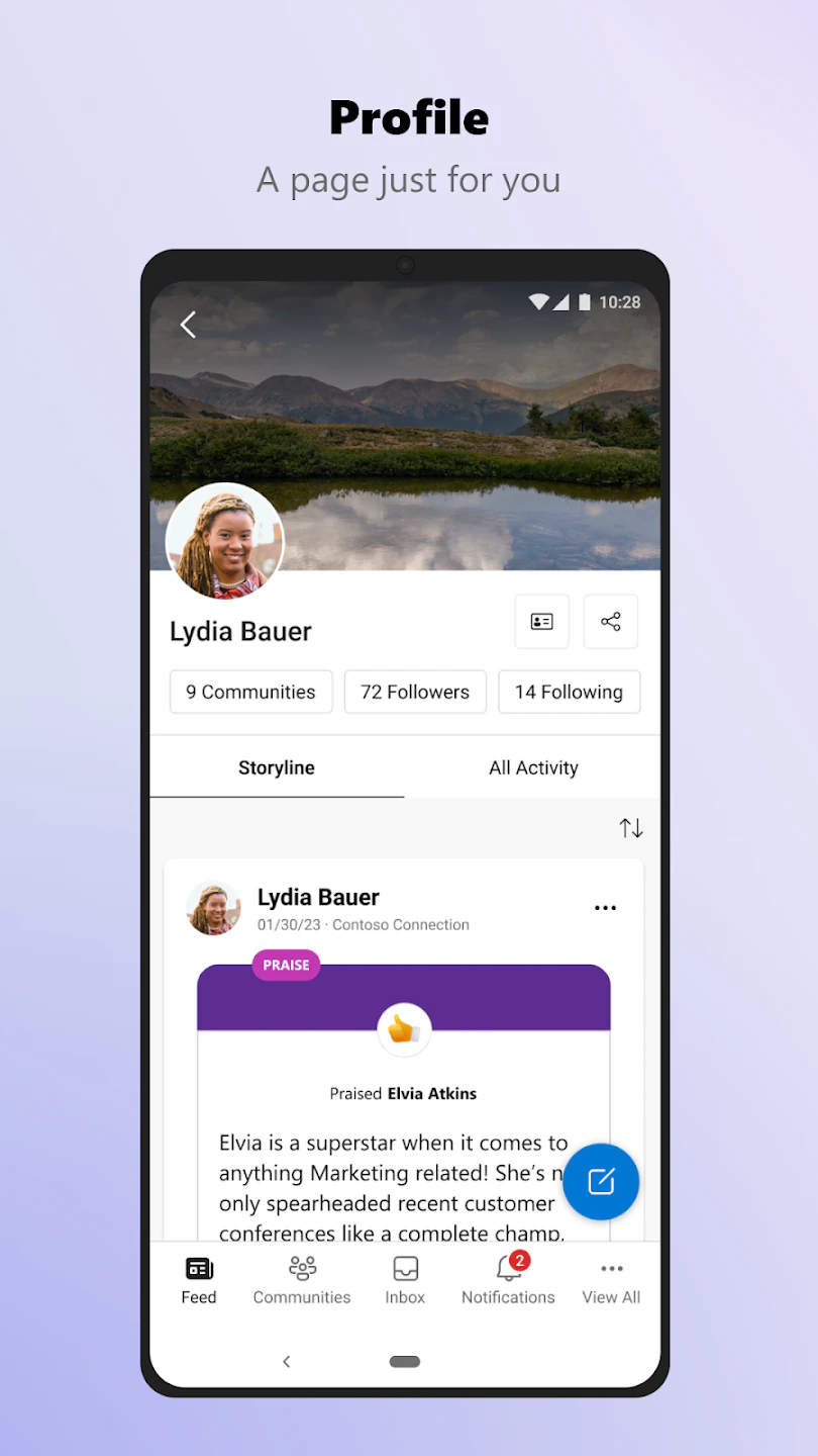 screenshot of Microsoft Viva Engage